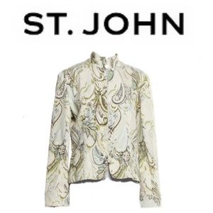 ST. JOHN SPORT Paisley Print Evening Jacket / Coat